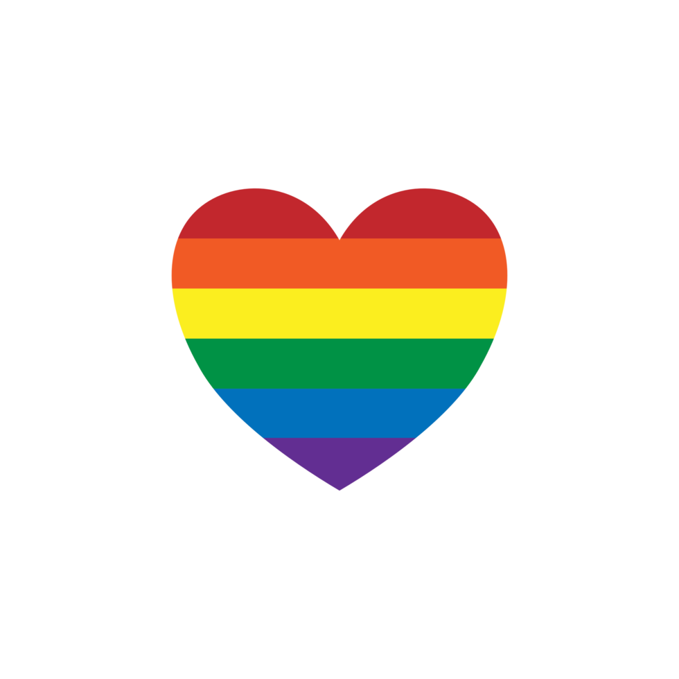 lgbt amor, arco Iris coração . ilustração sobre todos amor, orgulho png