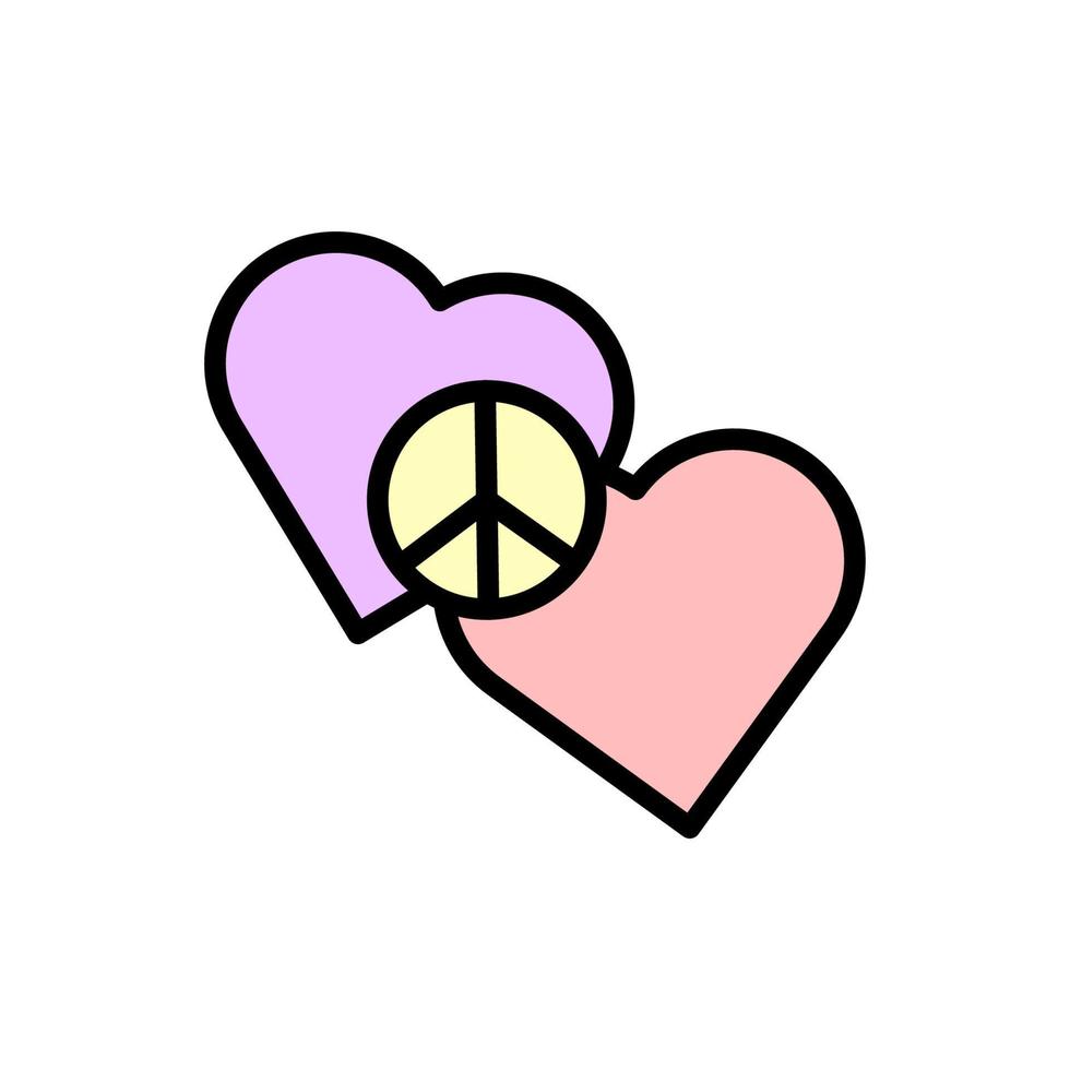 Heart, peace vector icon