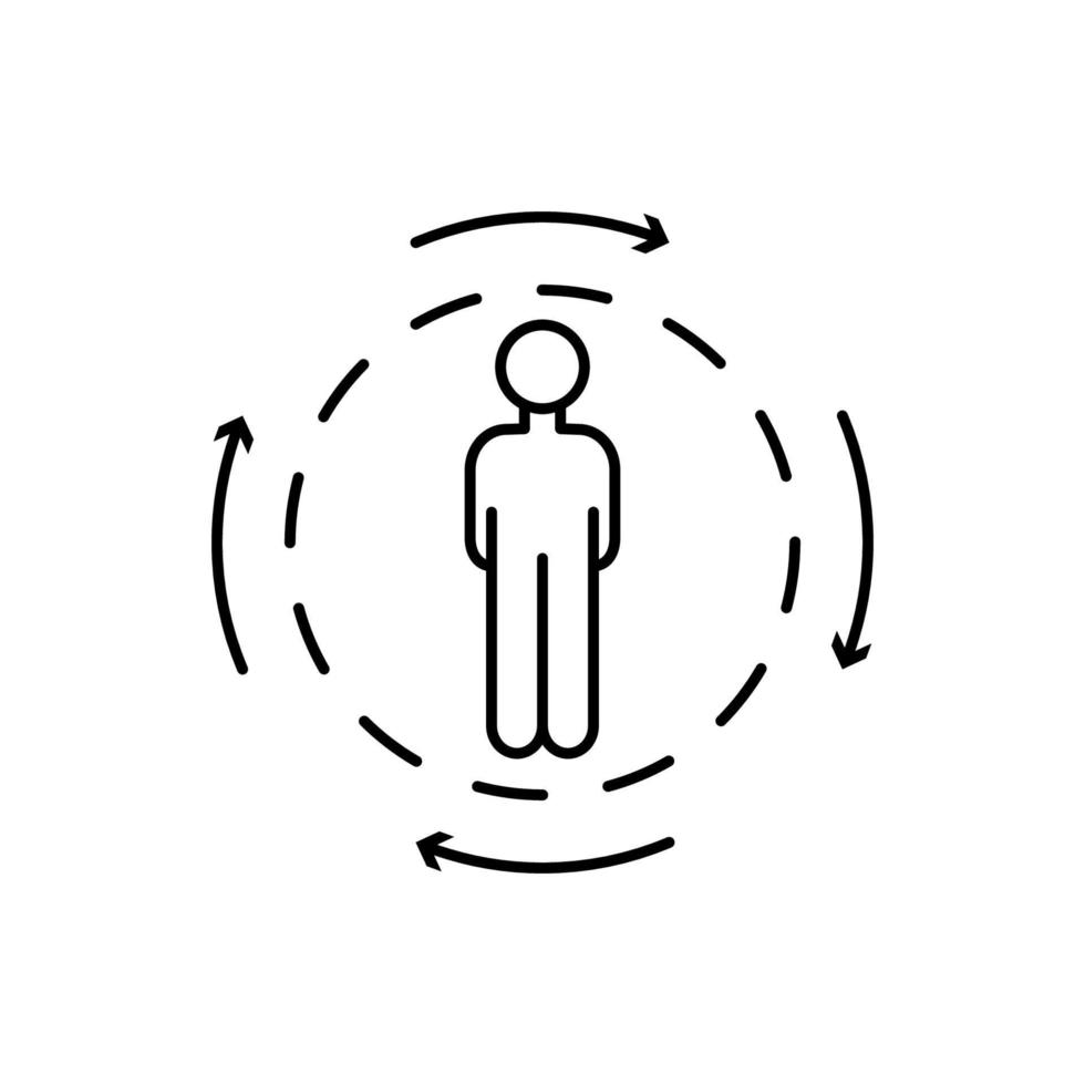Man statistic graph vector icon