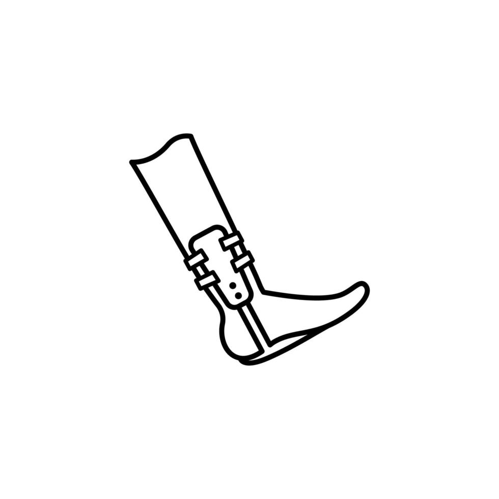 Leg foot bandage crack vector icon