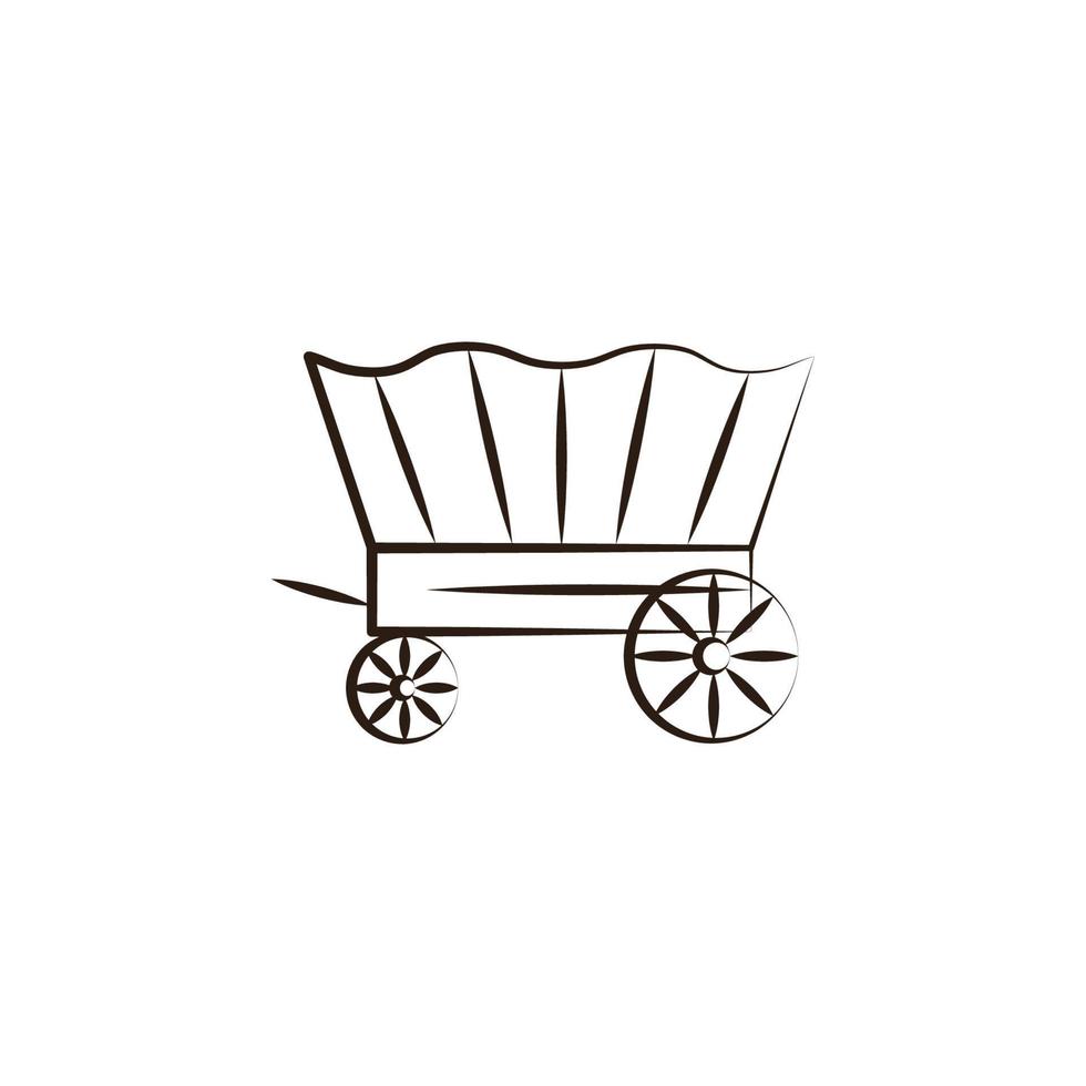 wagon desert vector icon