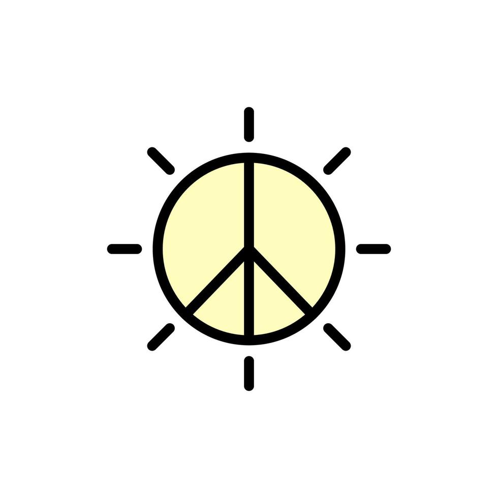 Sun, peace vector icon