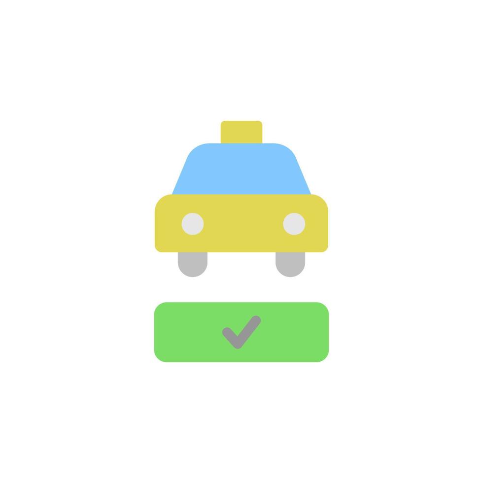 Taxi, approved vector icon