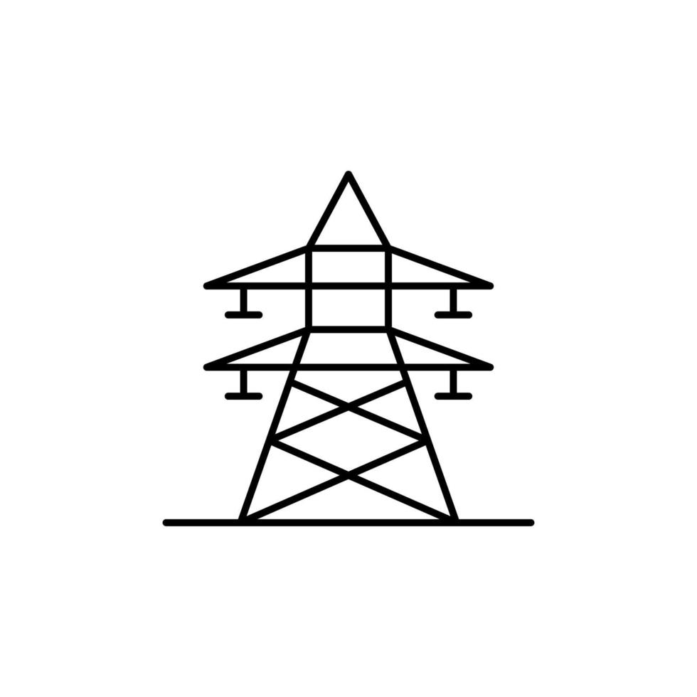 Electric tower, energy vector icon