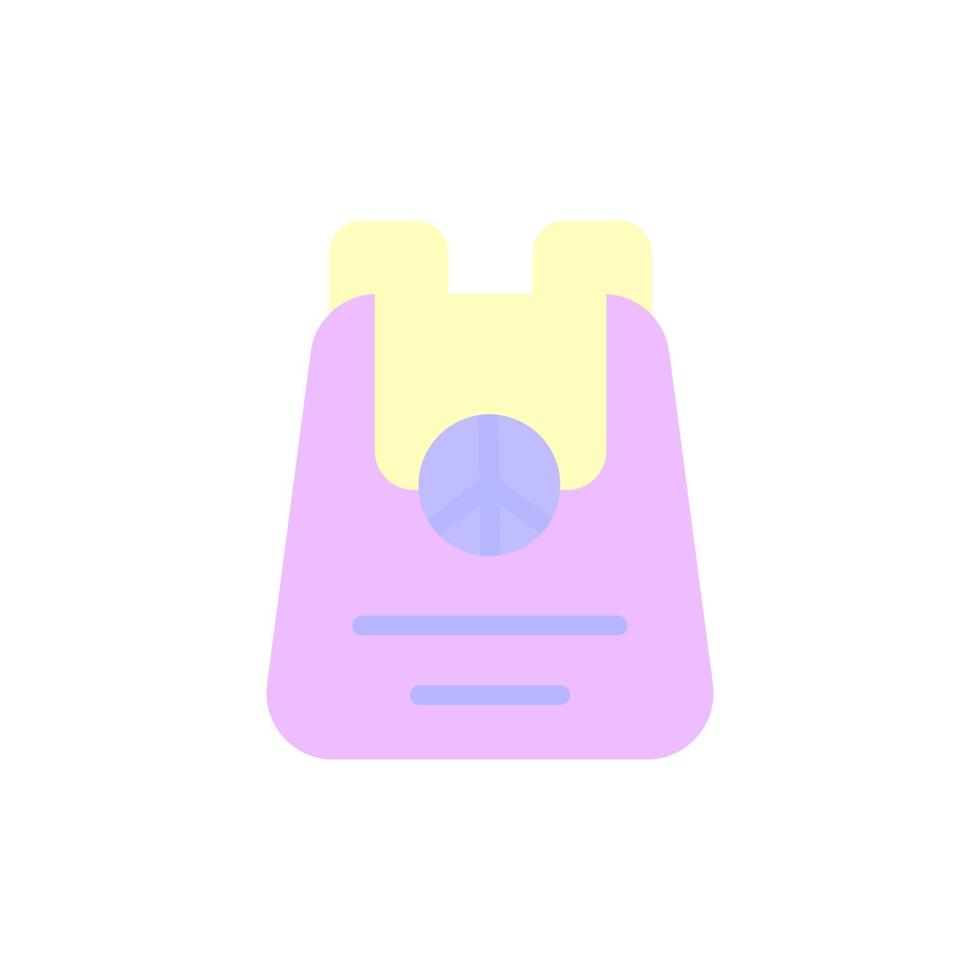 Backpack, peace vector icon