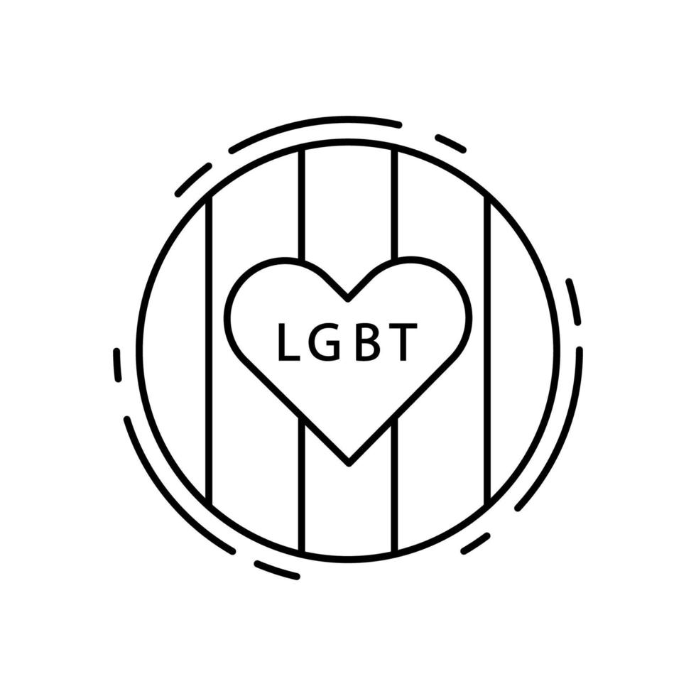 Love, heart, lgbt vector icon