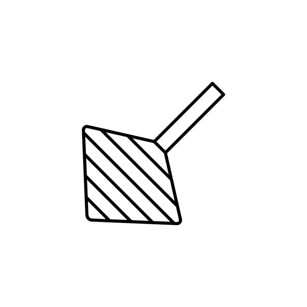 Dreidel, humming top, Judaism vector icon