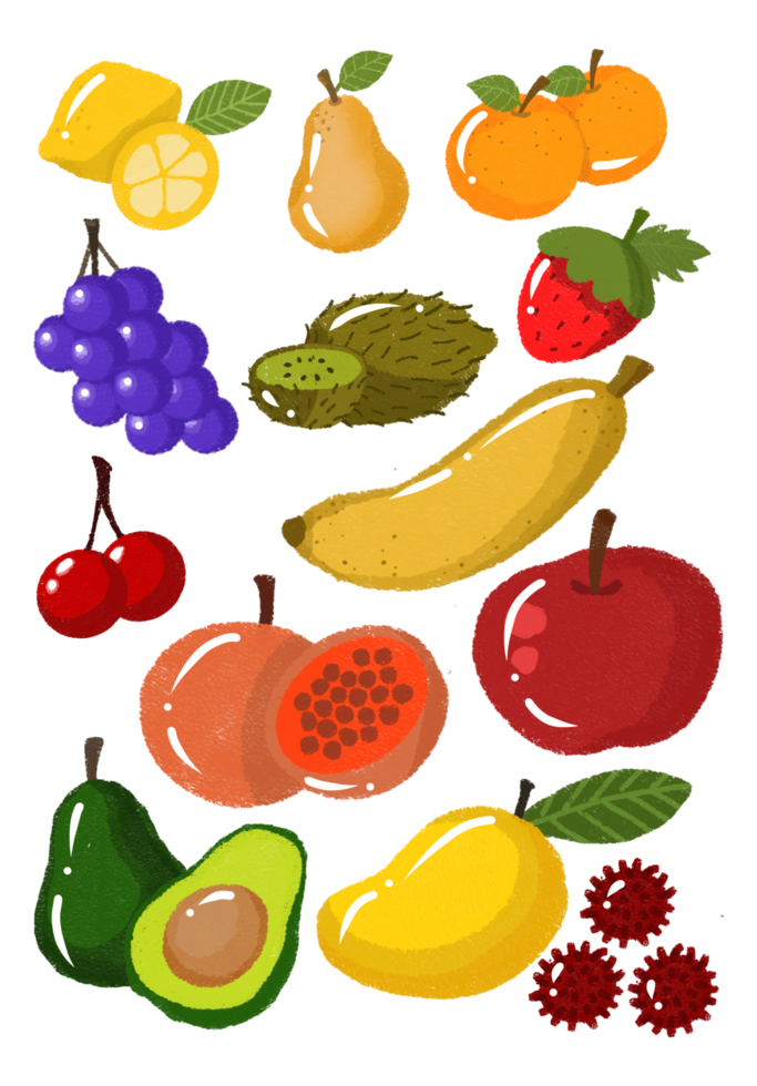 Different Fruits Background png