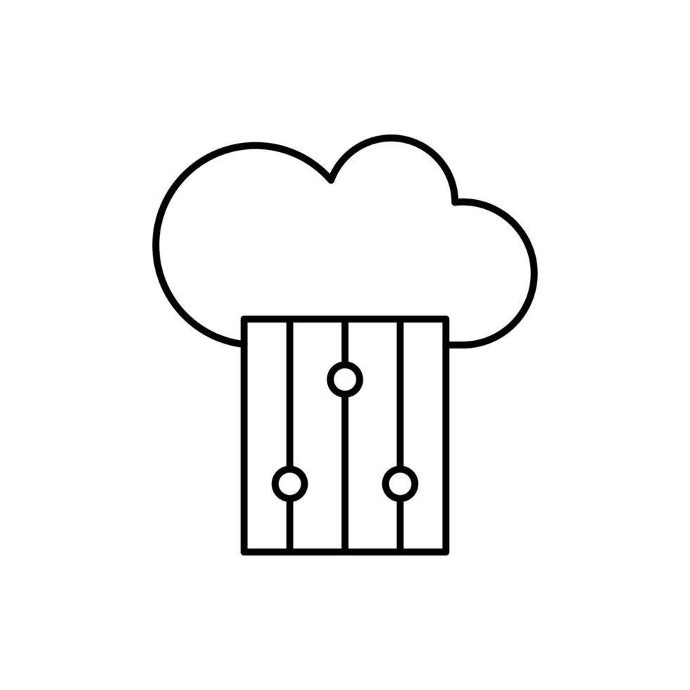 Cloud computing, settings, SEO vector icon