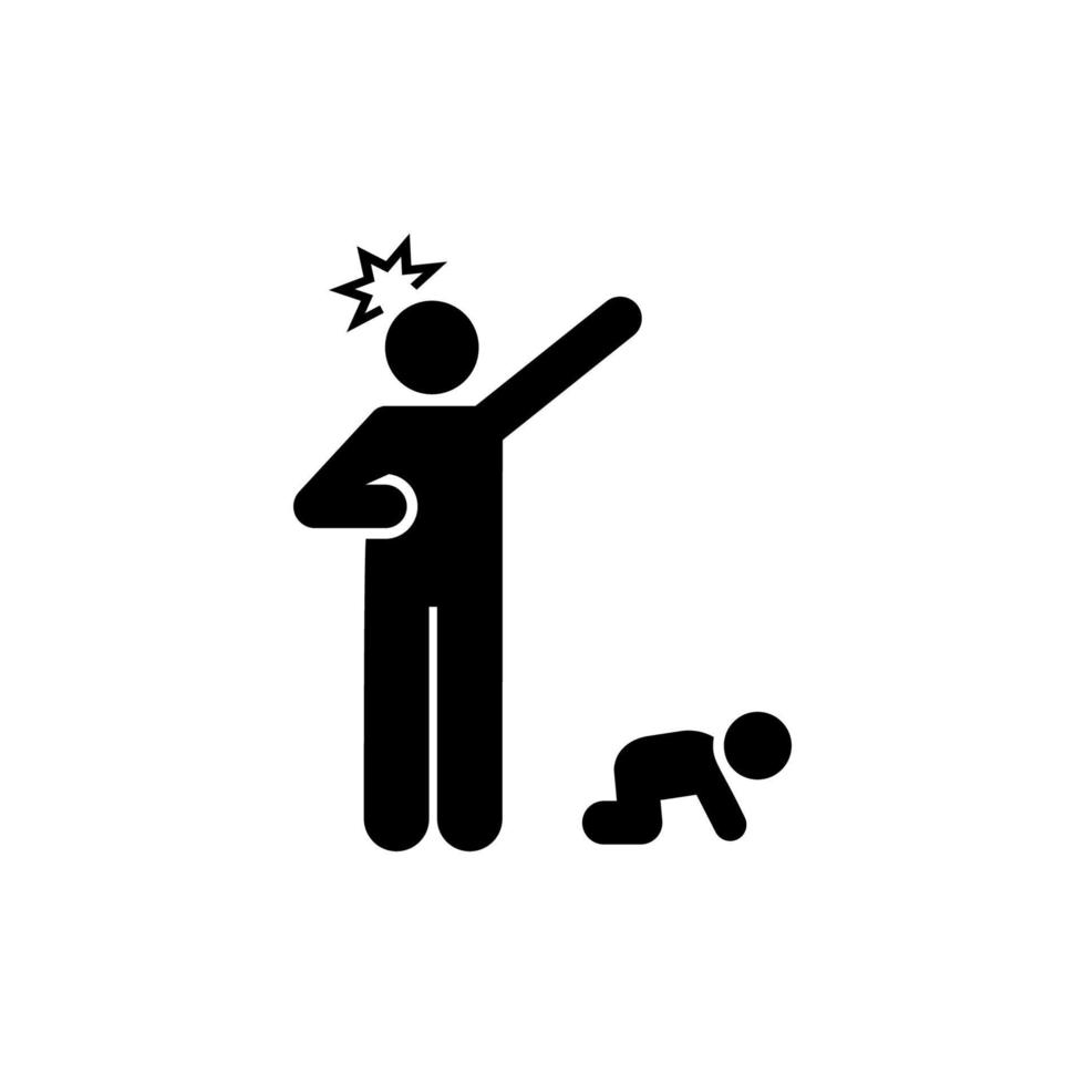 Leave, crying, ignore, parent vector icon