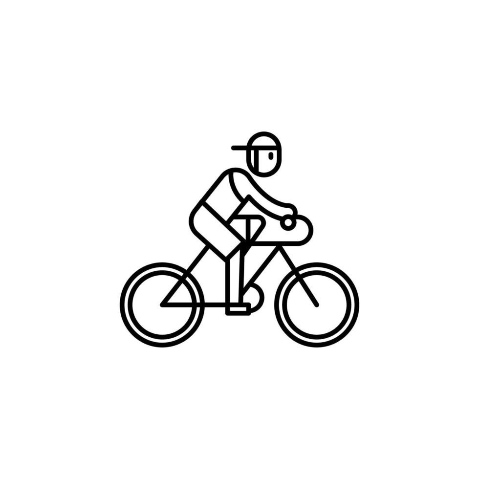 cyclist vector icon