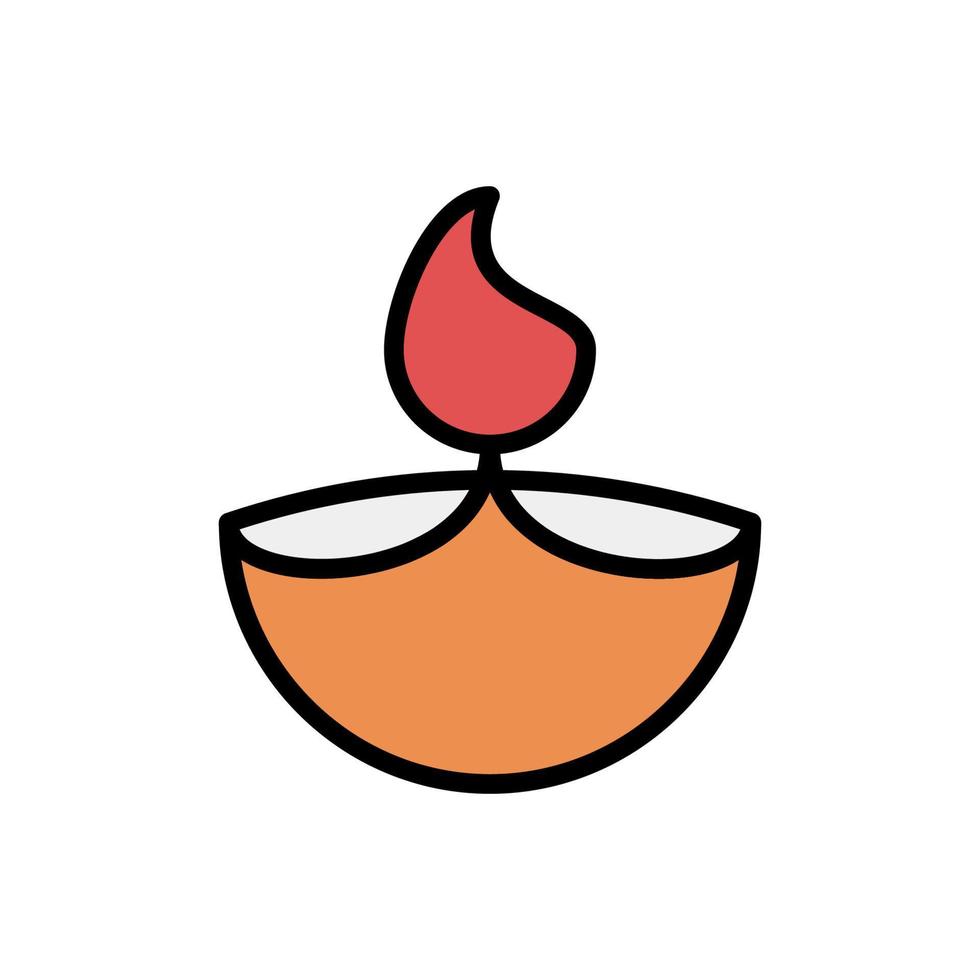 Oil lamp Ramadan vector icon