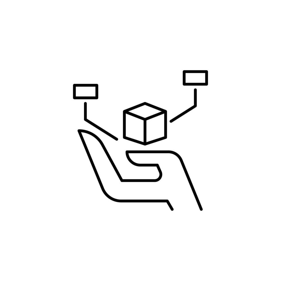 augmented reality, technology, presentation vector icon
