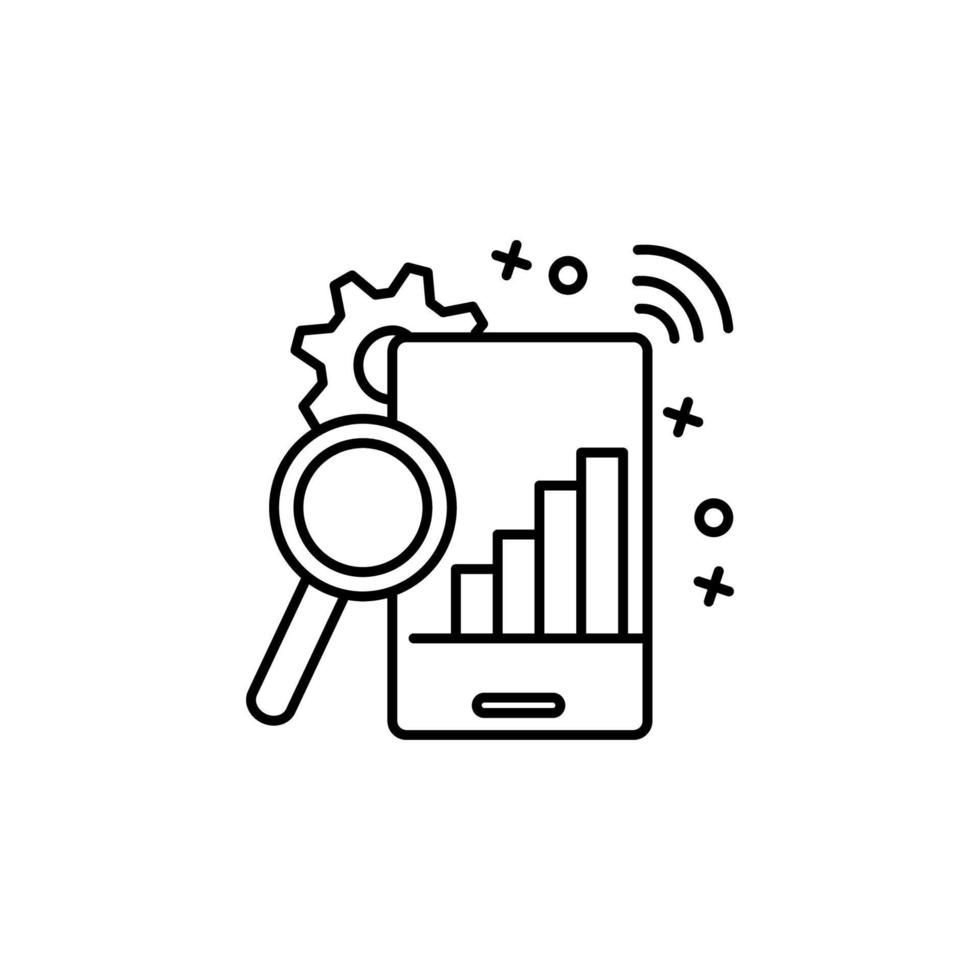 Search, phone, growth, call vector icon