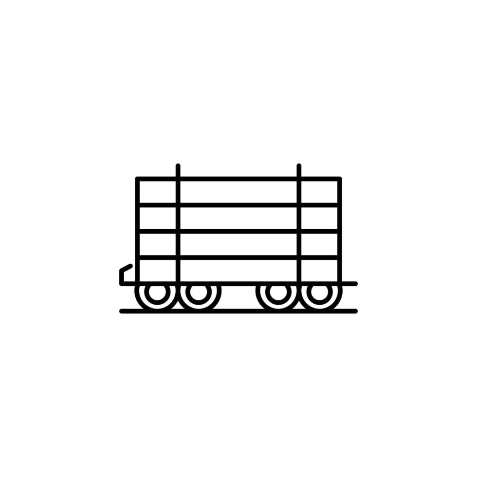 Railway carriage train vector icon