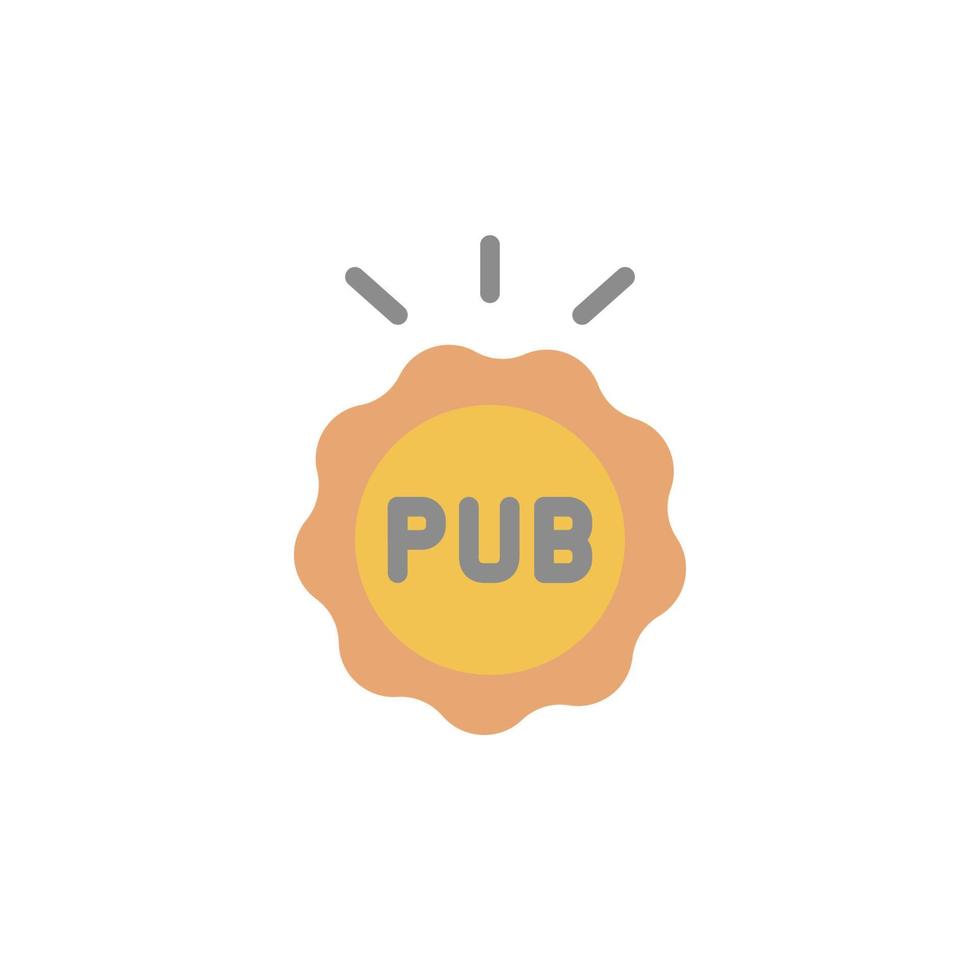 Pub sign, label vector icon