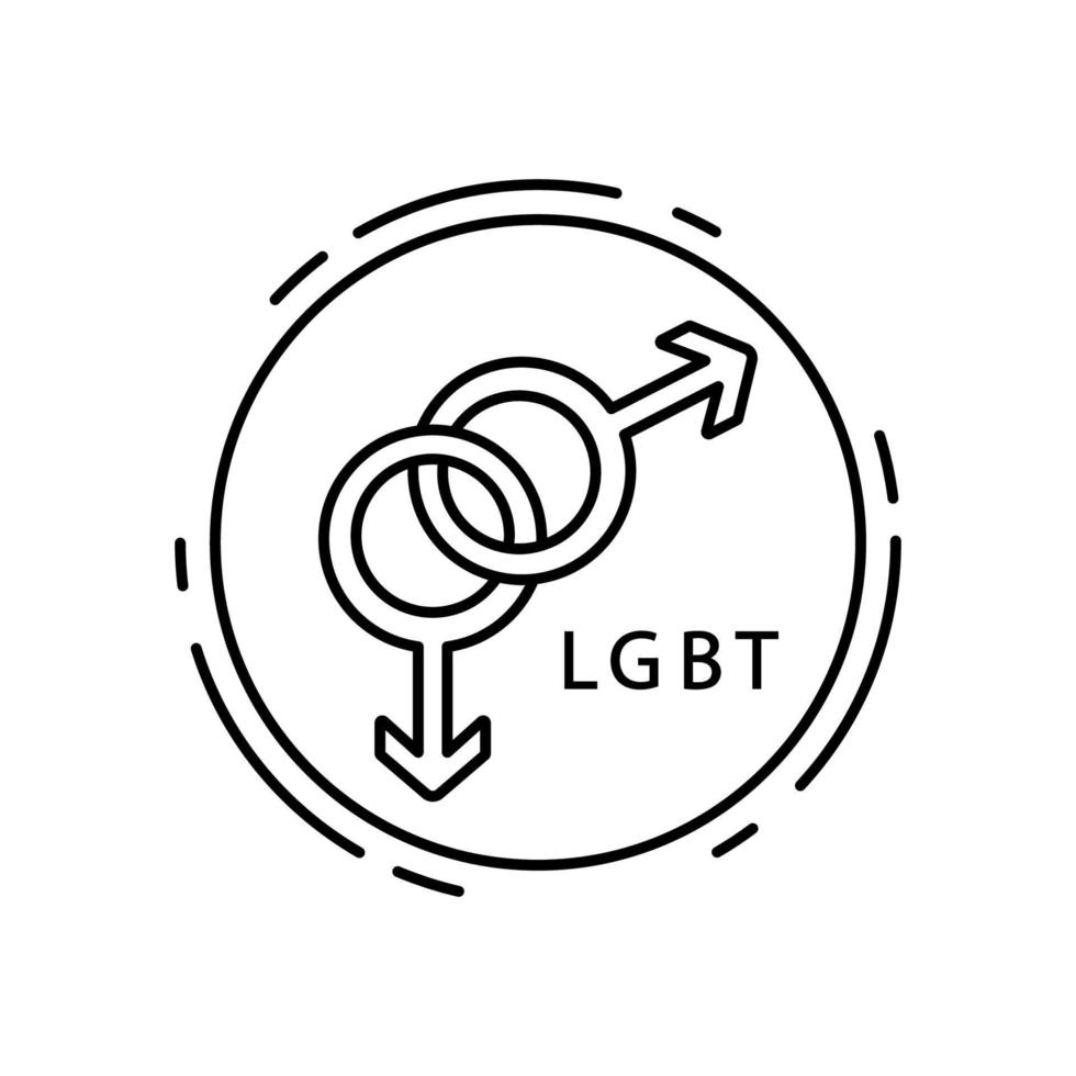 homosexual, lgbt vector icono