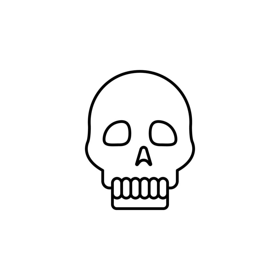 Skull, magic vector icon