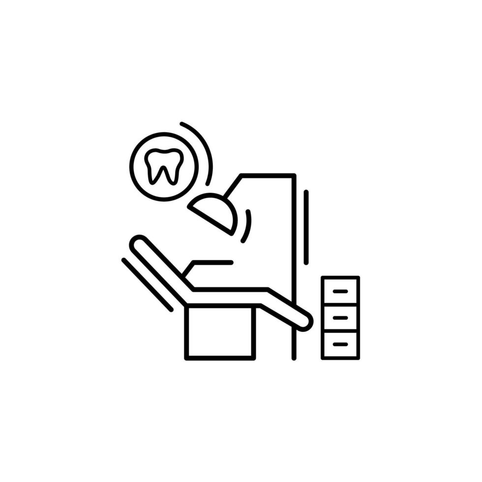 Dentist chair table vector icon