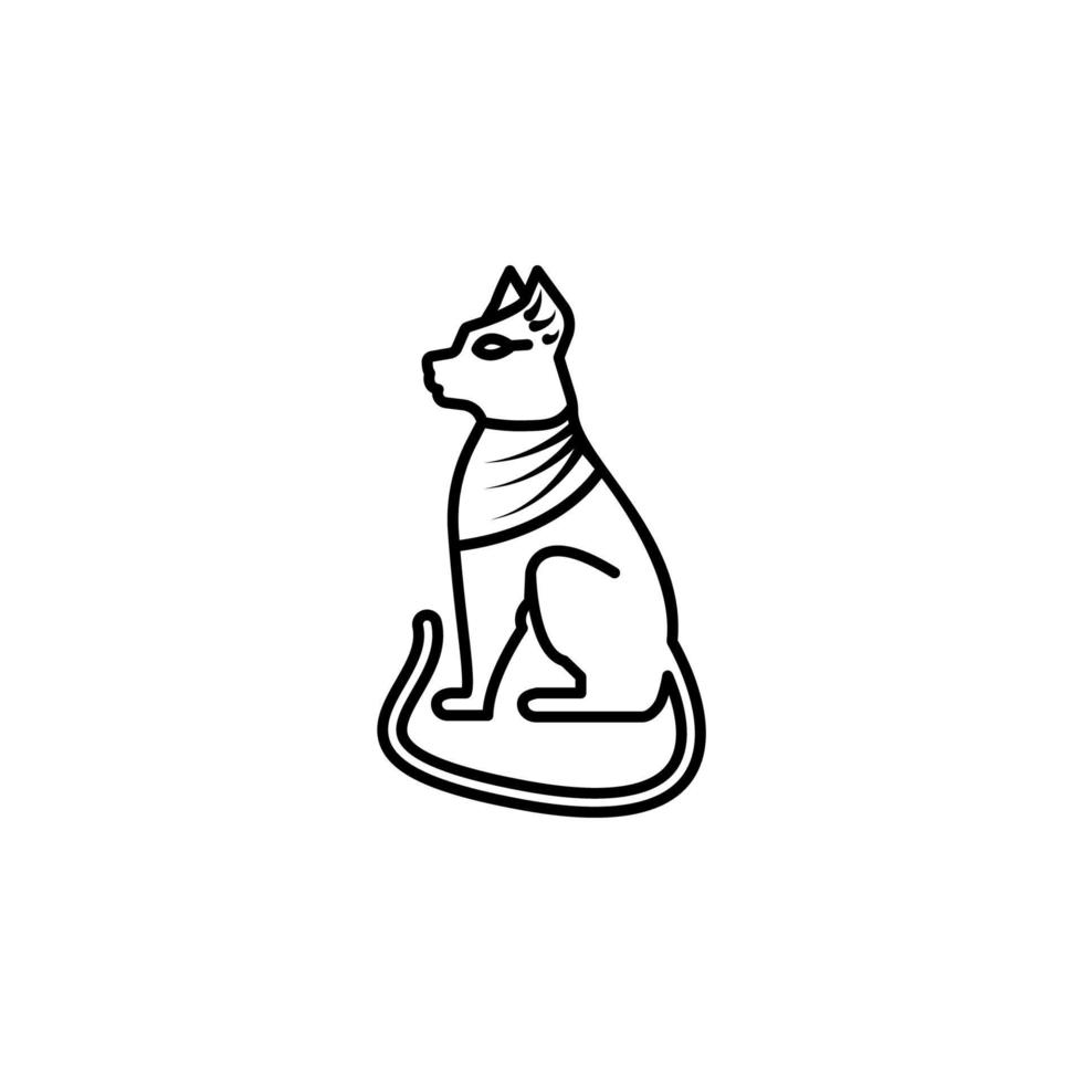 Egyoht cat history vector icon