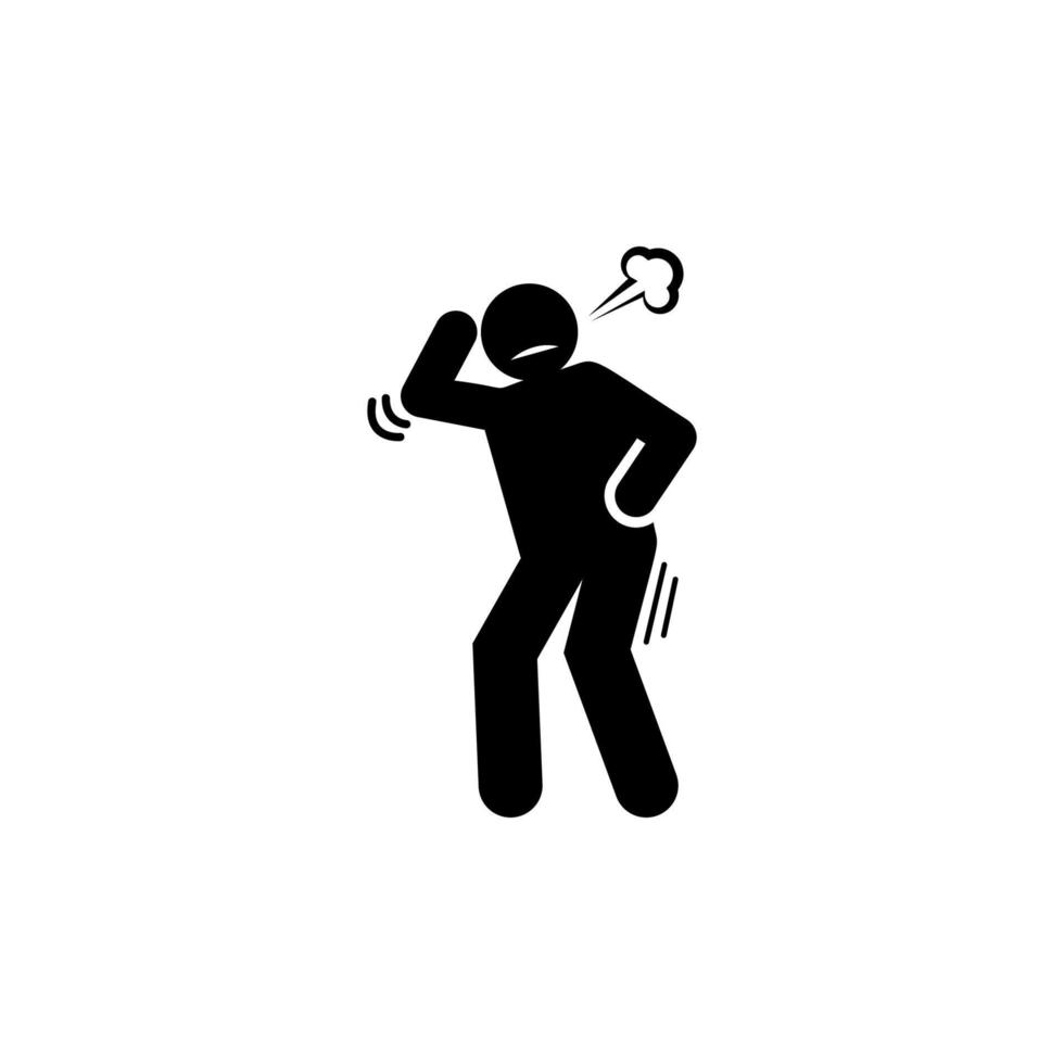 Fear, man, scare vector icon