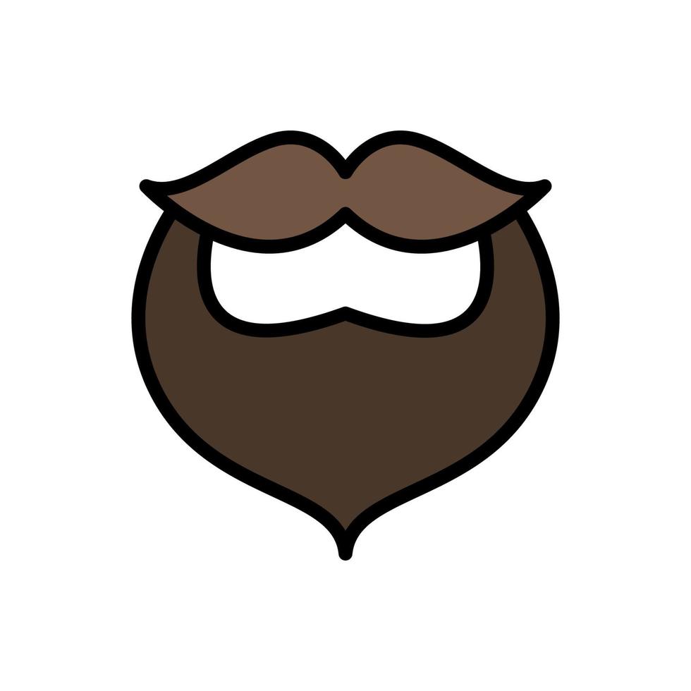 Beard, mustache vector icon