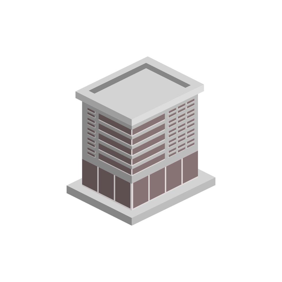 isometric office building vector icon