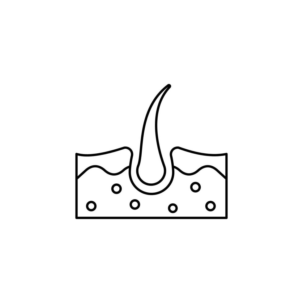 Skin hair vector icon