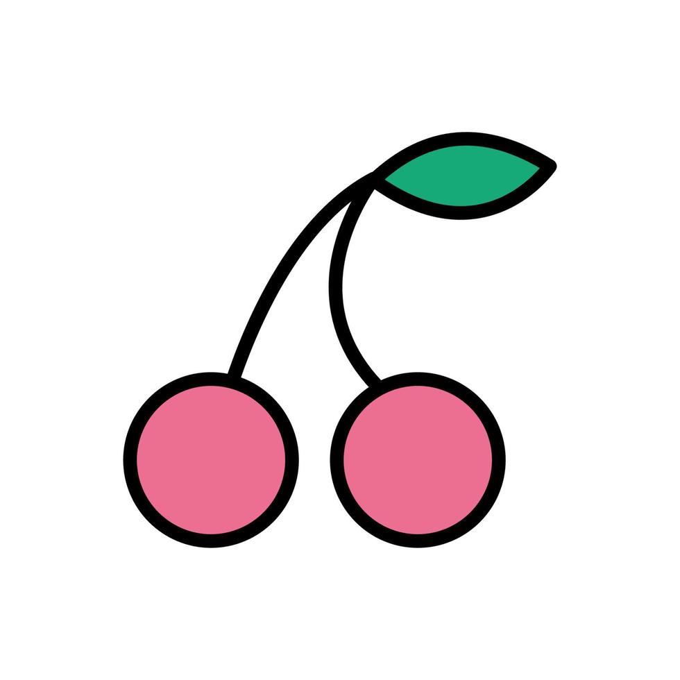 Cherry, berry vector icon