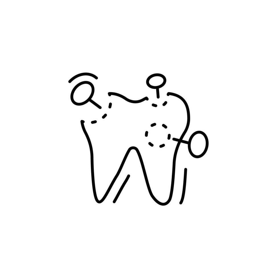 Core buildup tooth vector icon