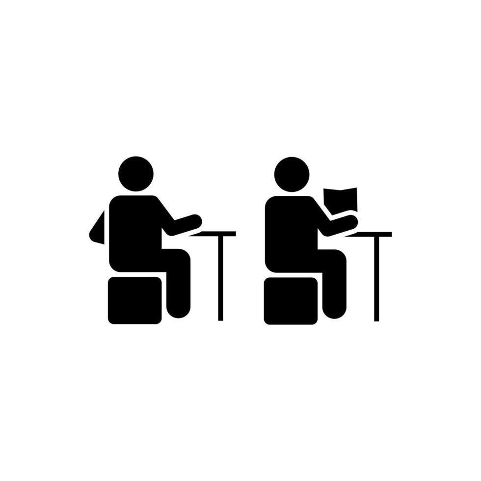 Class, exam, school vector icon