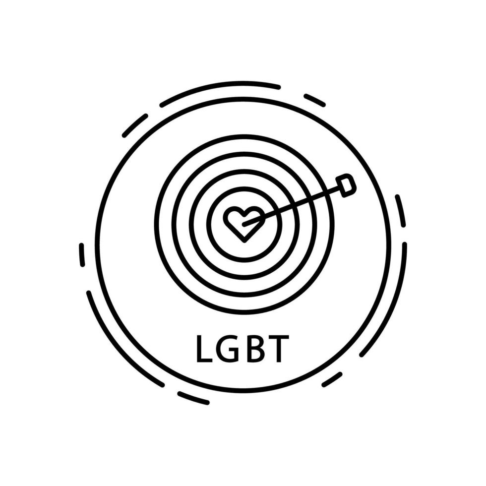 Target, circle, lgbt vector icon