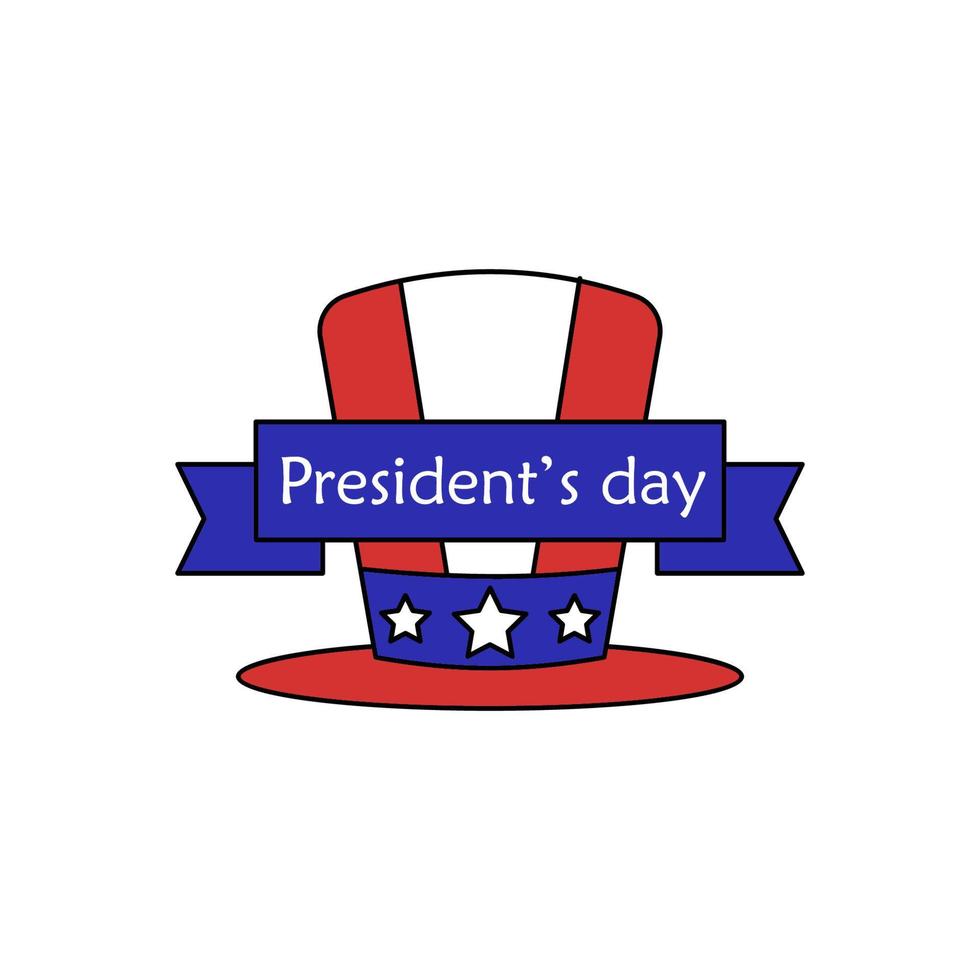 President day hat vector icon