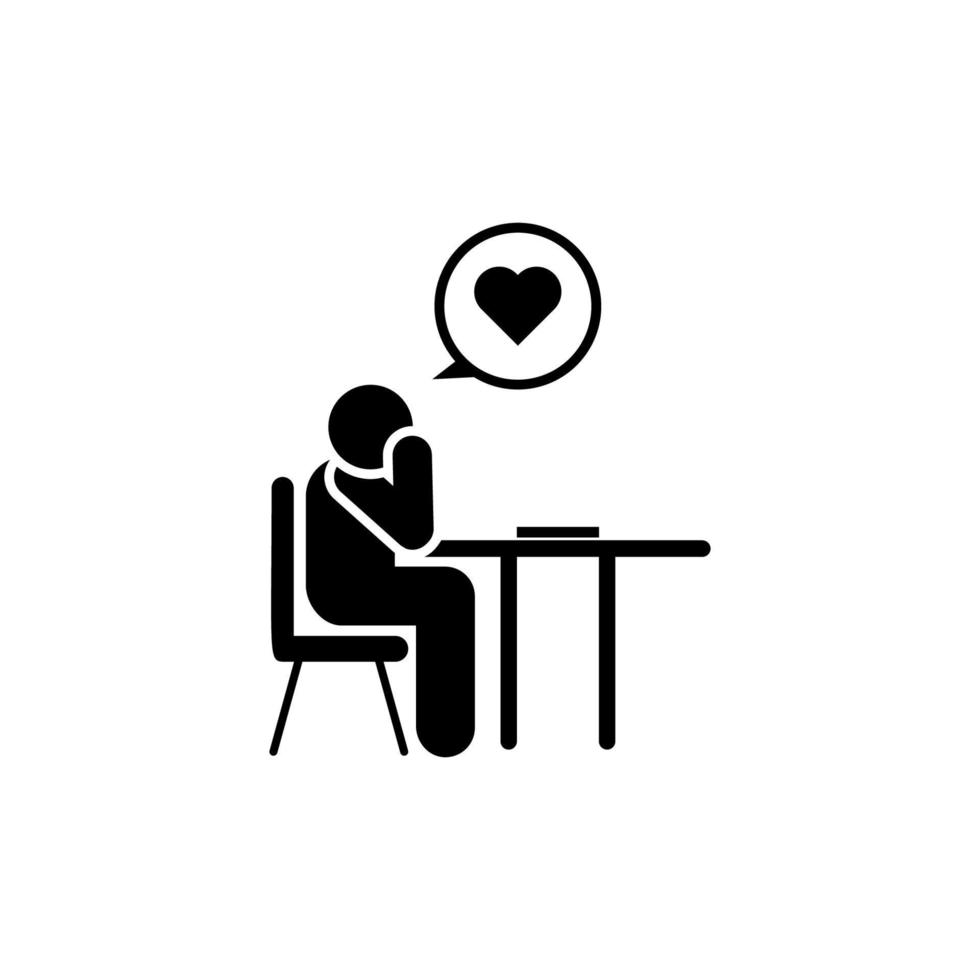 In love, student, angry vector icon