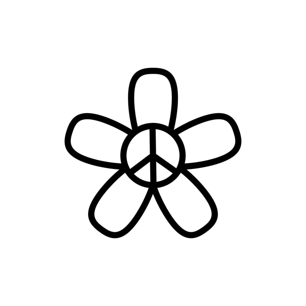 Flower, peace vector icon