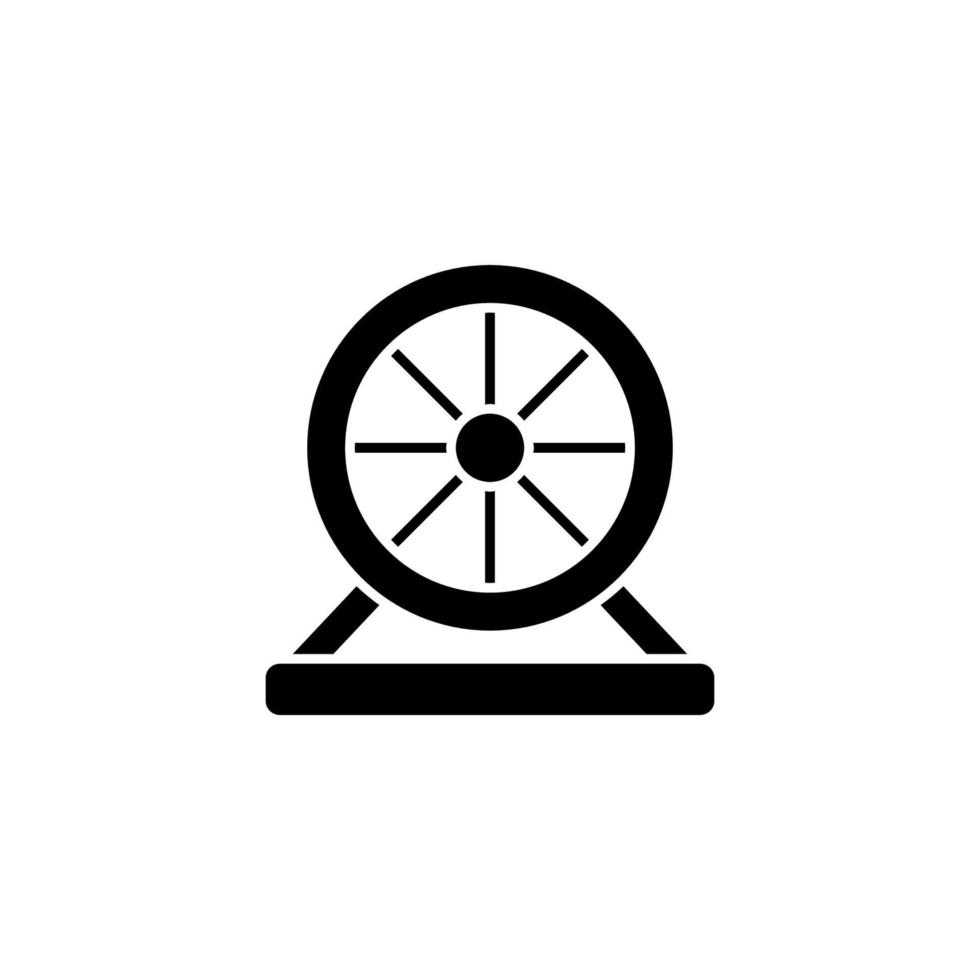 rueda, hámster vector icono