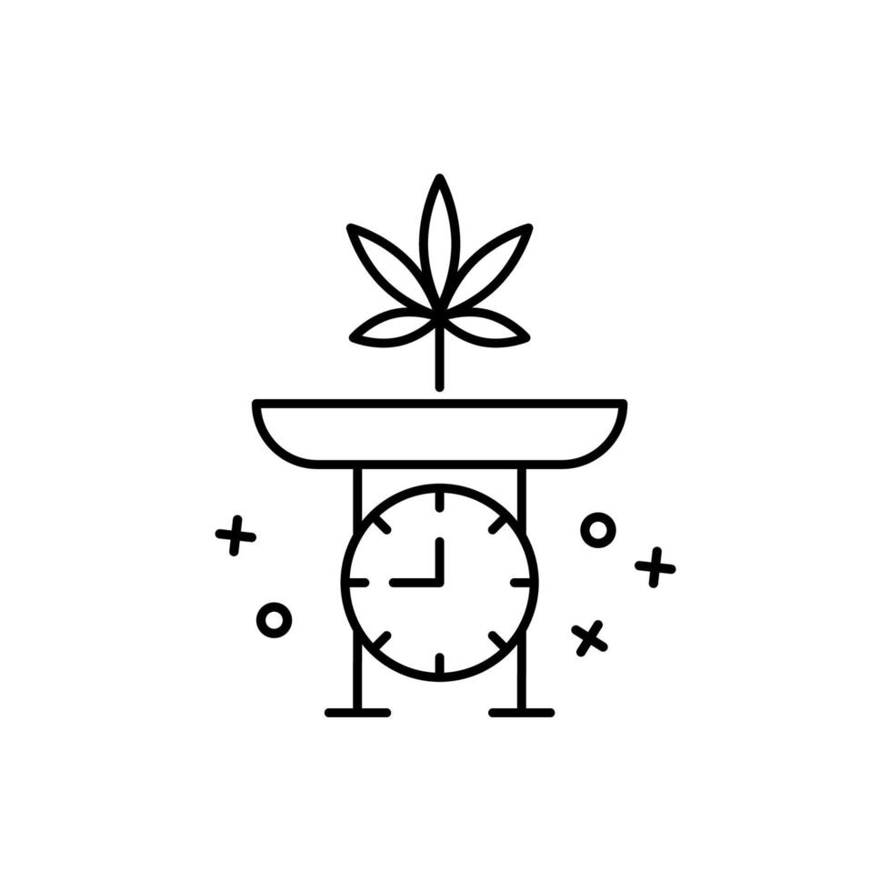 marijuana escala vector icono