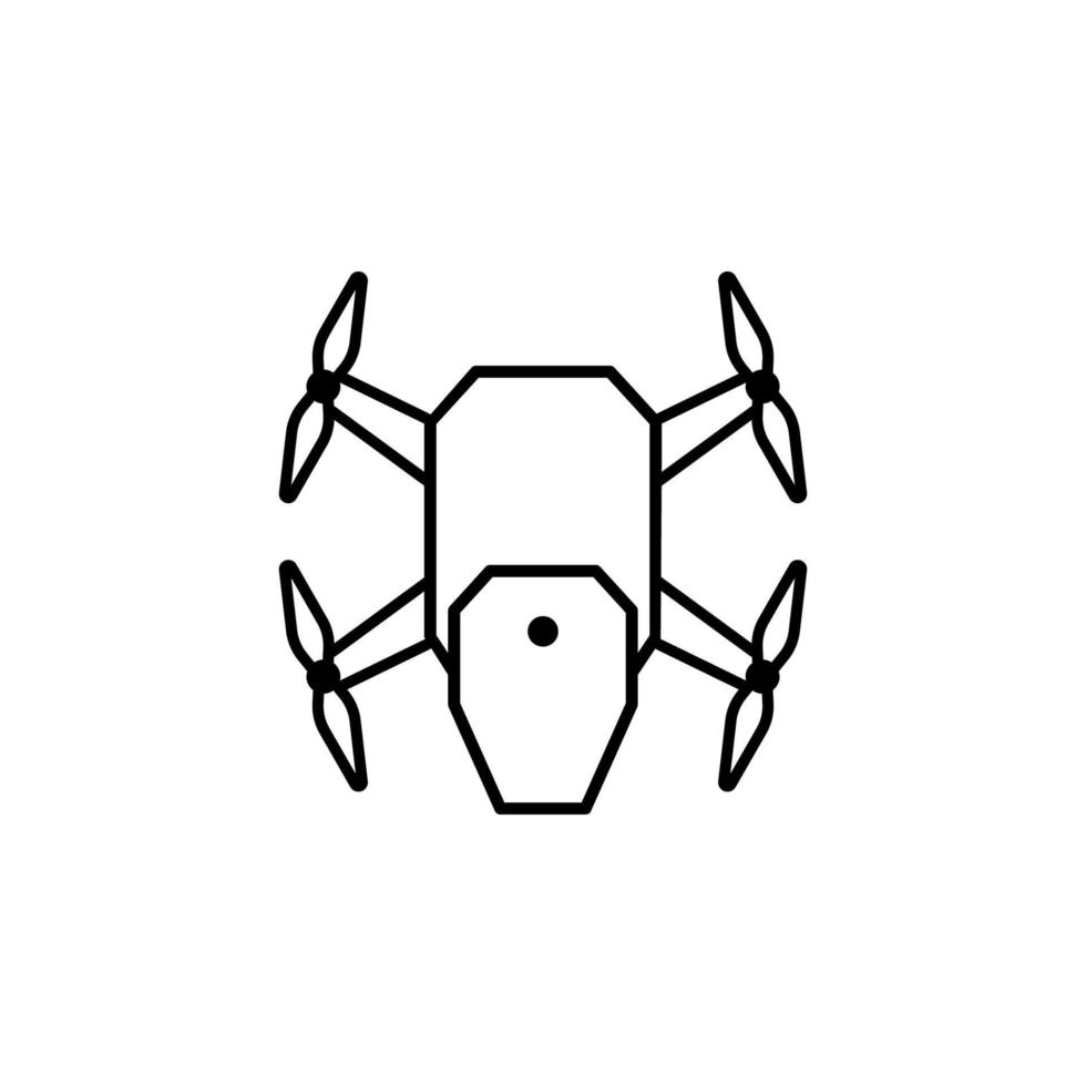 drone field outline vector icon