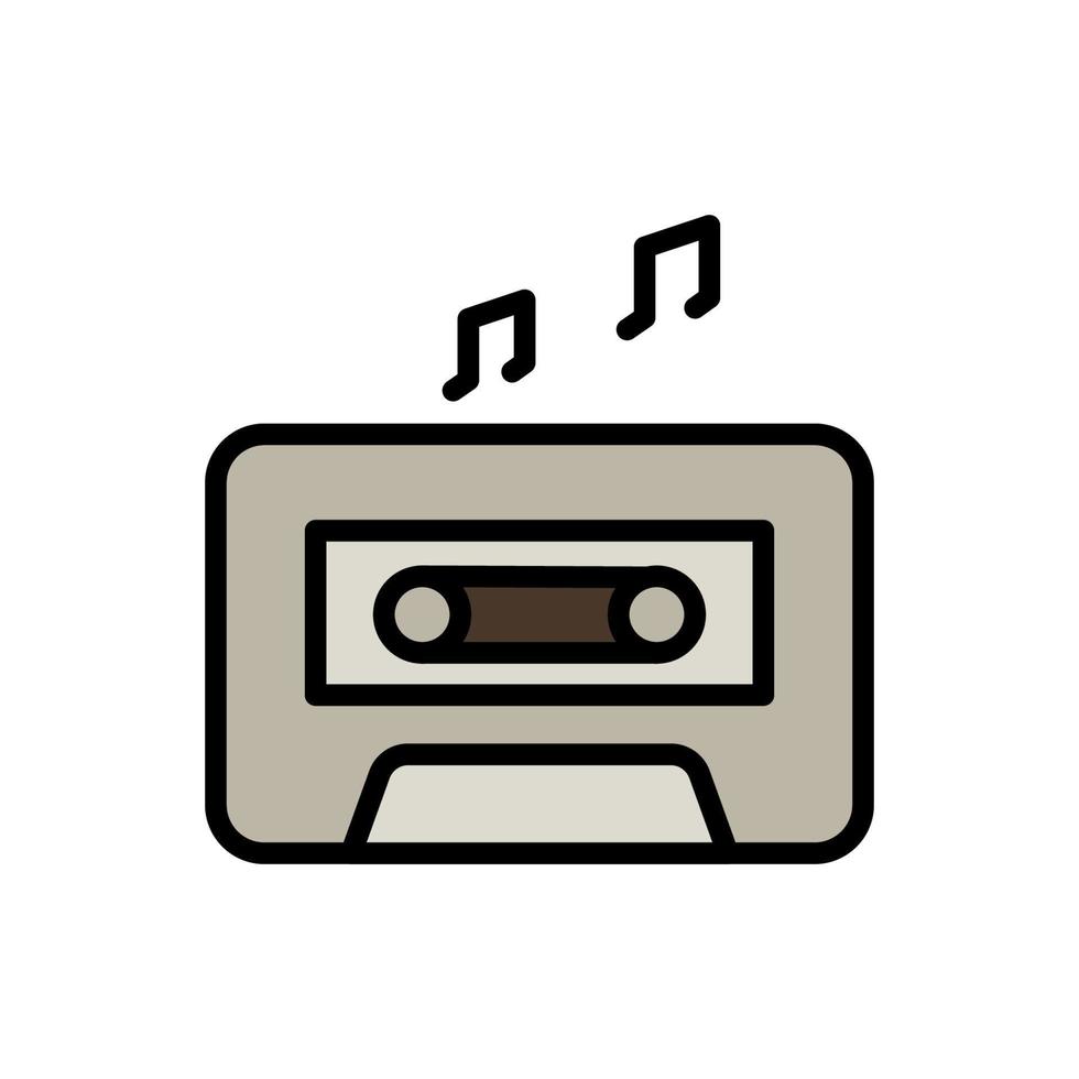 casete, música vector icono