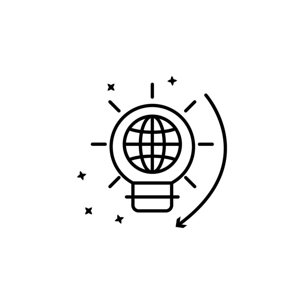 Recycle global idea business vector icon