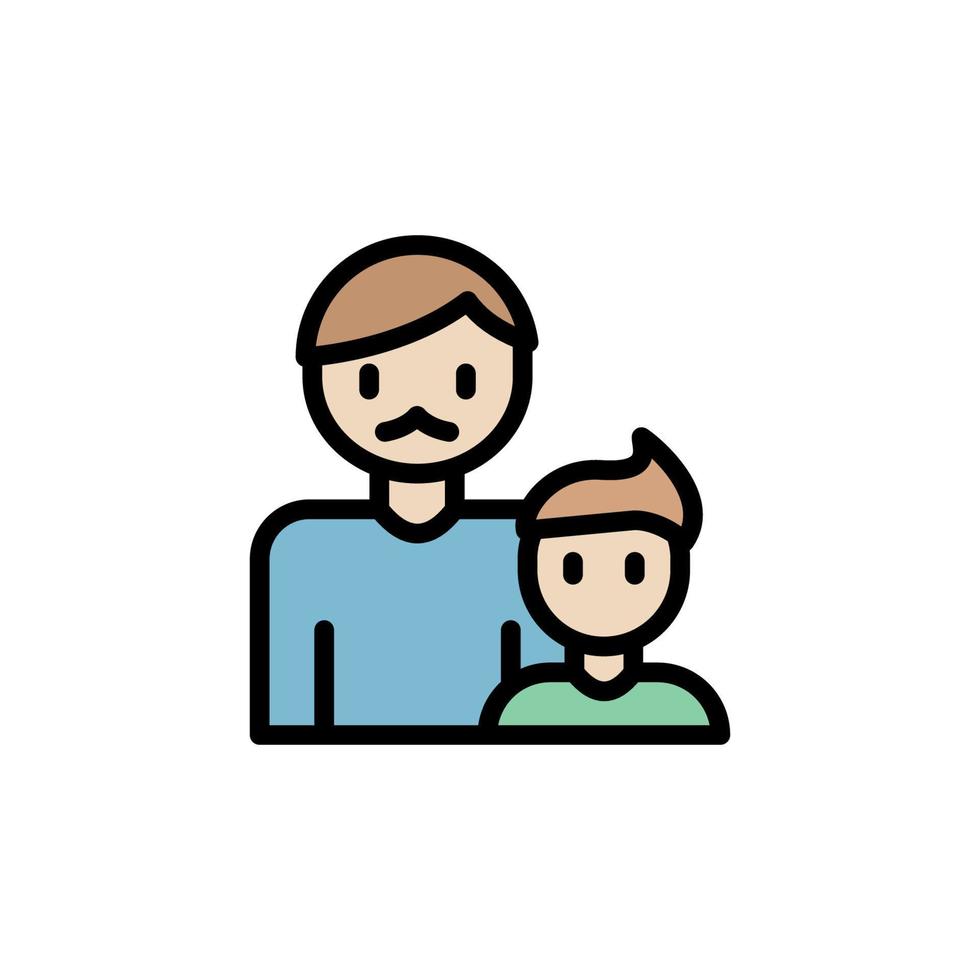 Dad, son vector icon