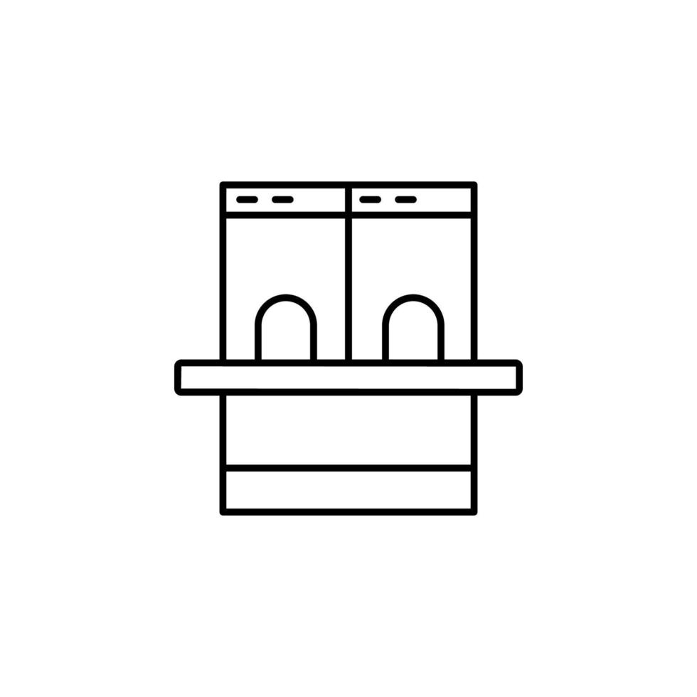 Ticket office ticket vector icon