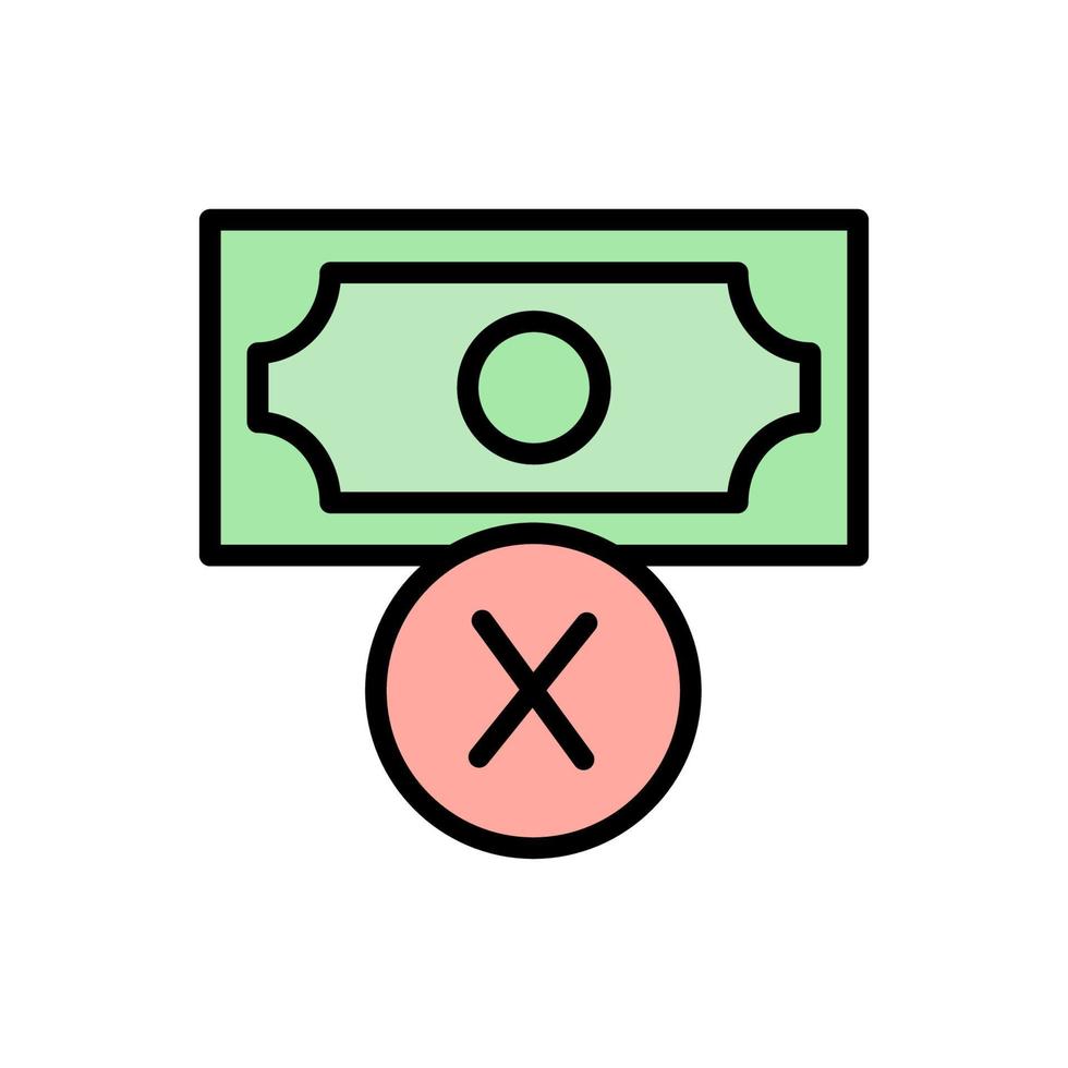 money prohibit vector icon