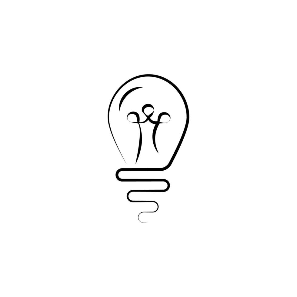 Light bulb vector icon