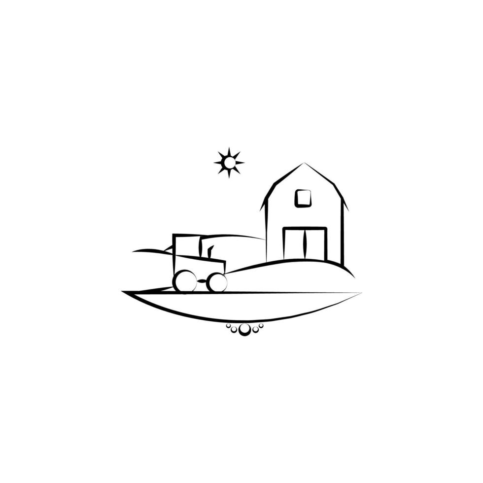 sun tractor storage vector icon