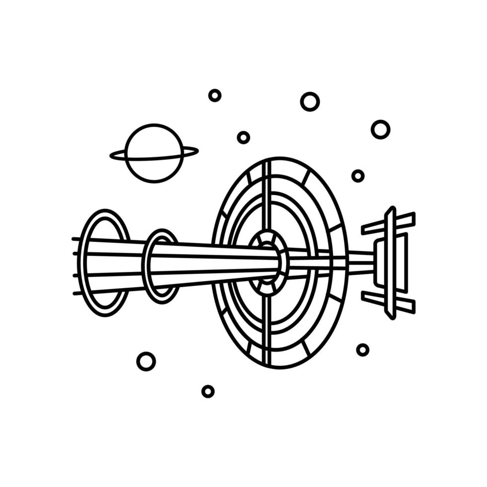 Simulated gravity, space vector icon