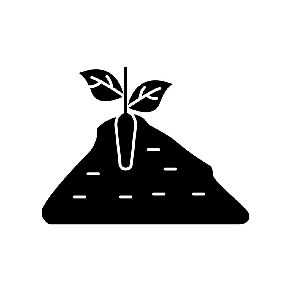 Soil ground plant vector icon