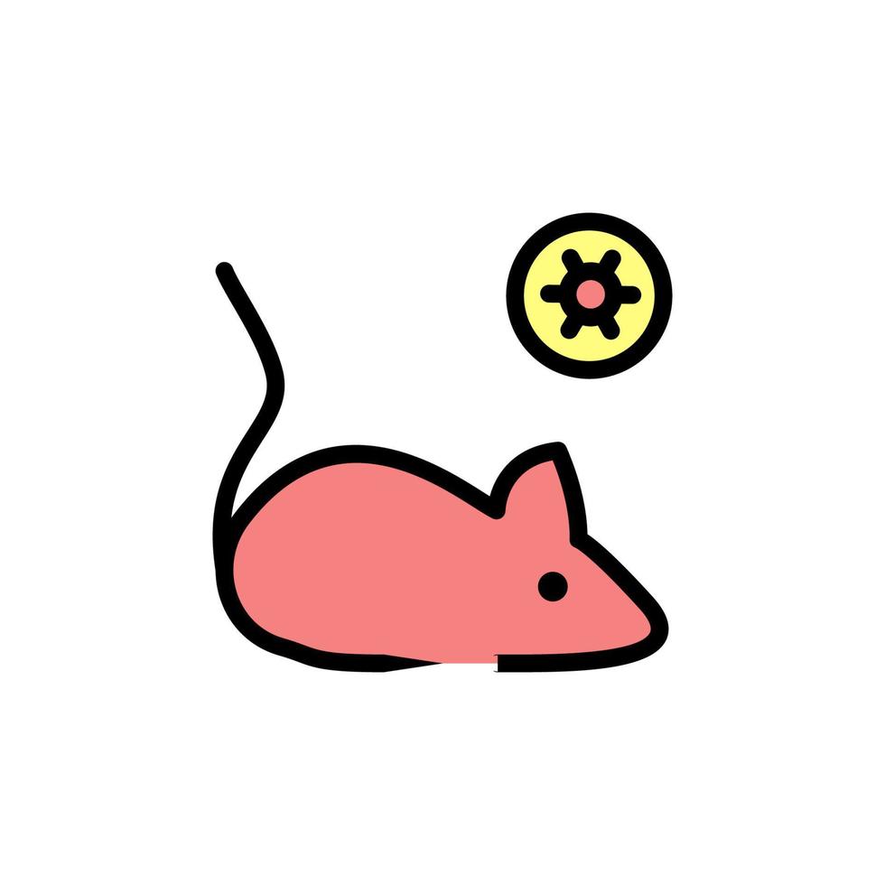 Mouse, coronavirus vector icon