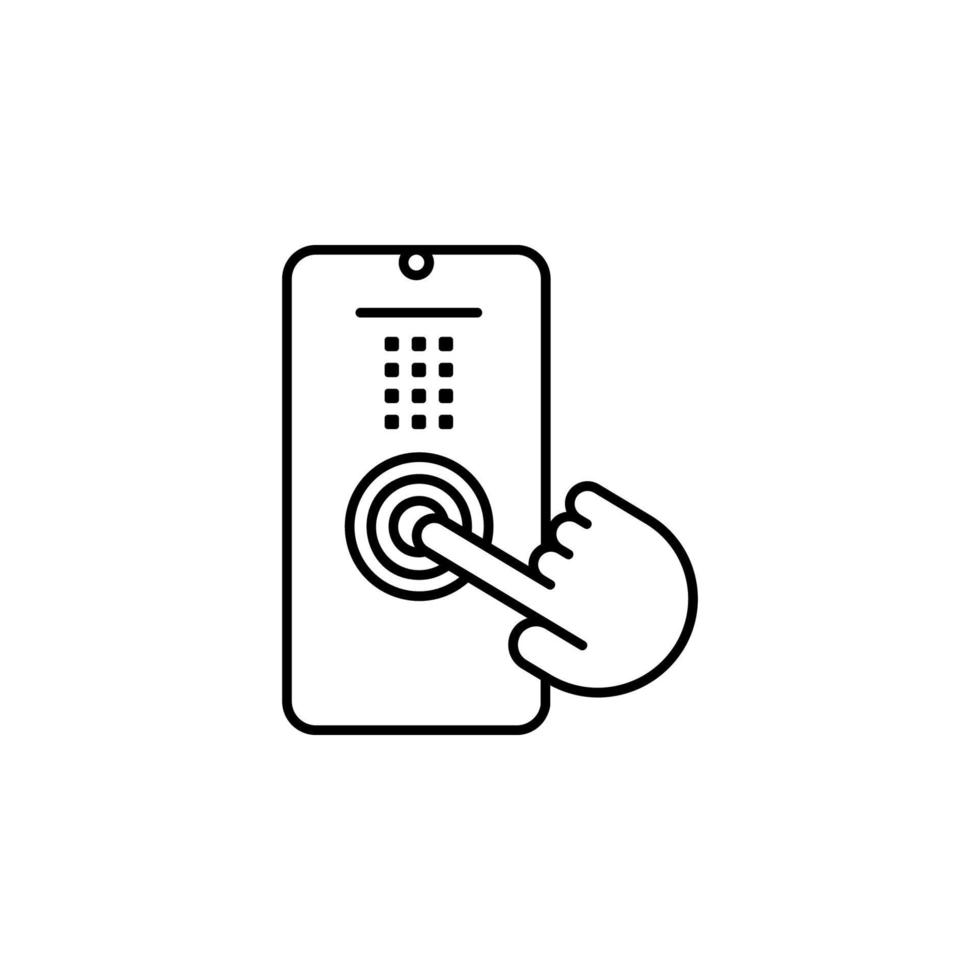 Touch screen mobile vector icon