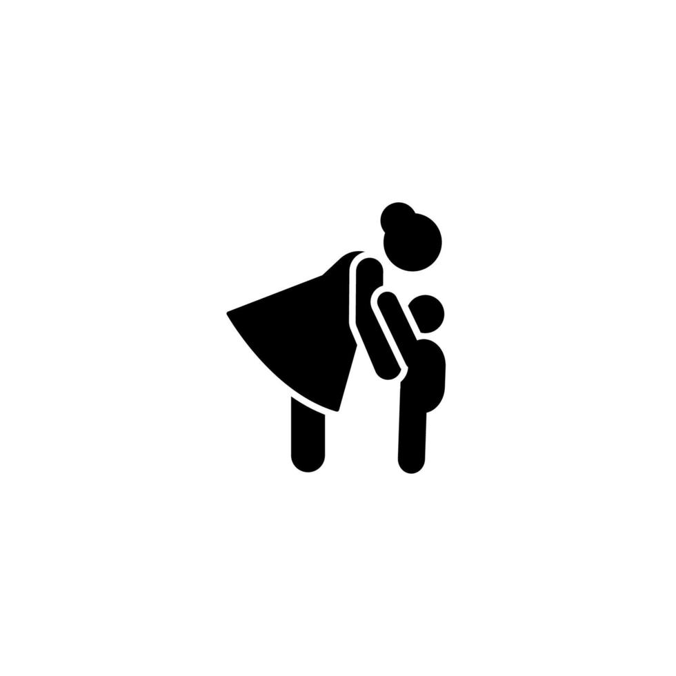 Mother, crying, ignore vector icon